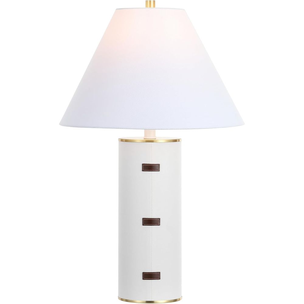 Home Office Lamp - 27-inch LED Table Lamp - White/Brown/Brass