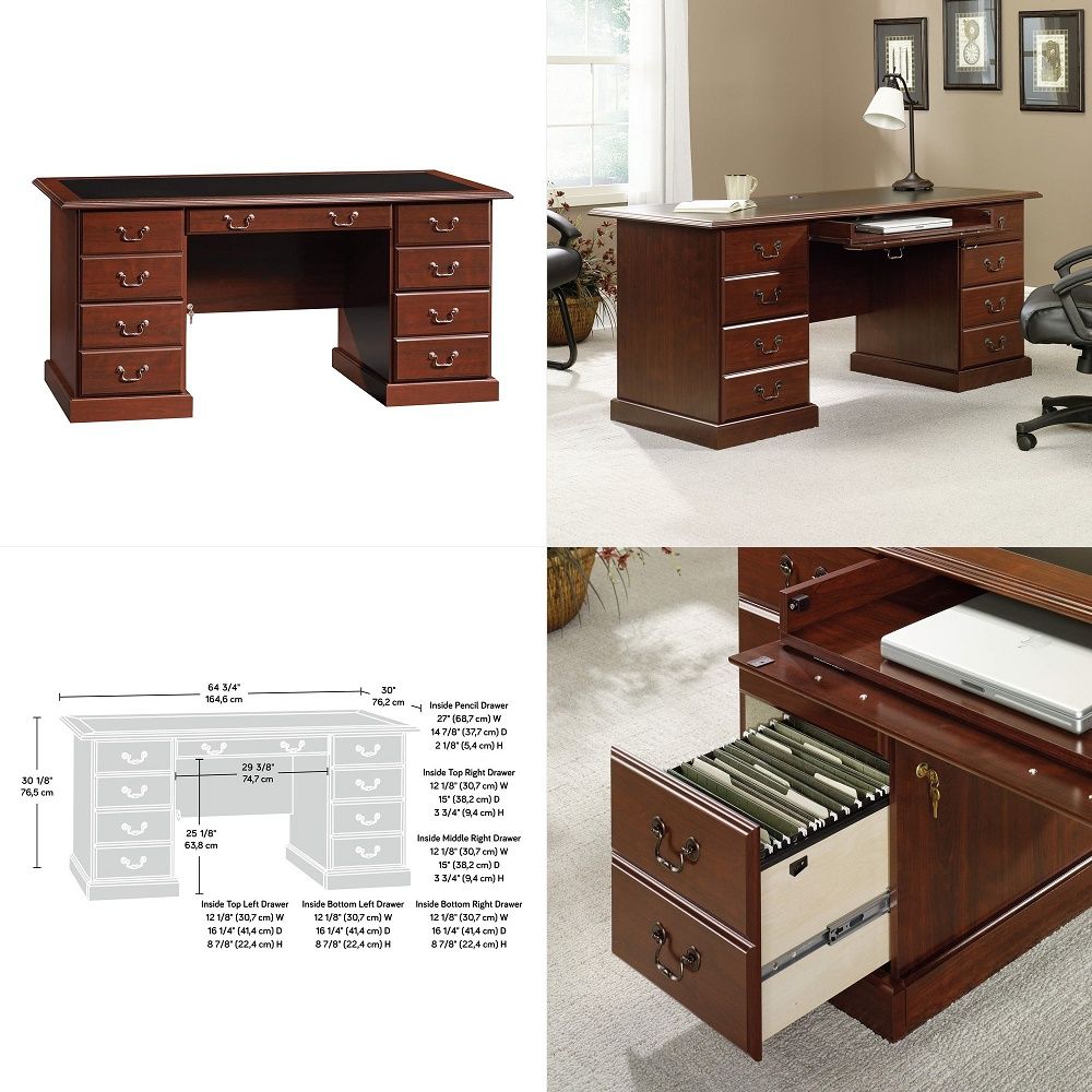 Home Office With Two Desks - Two Person Desk, 86.6 Inches Extra