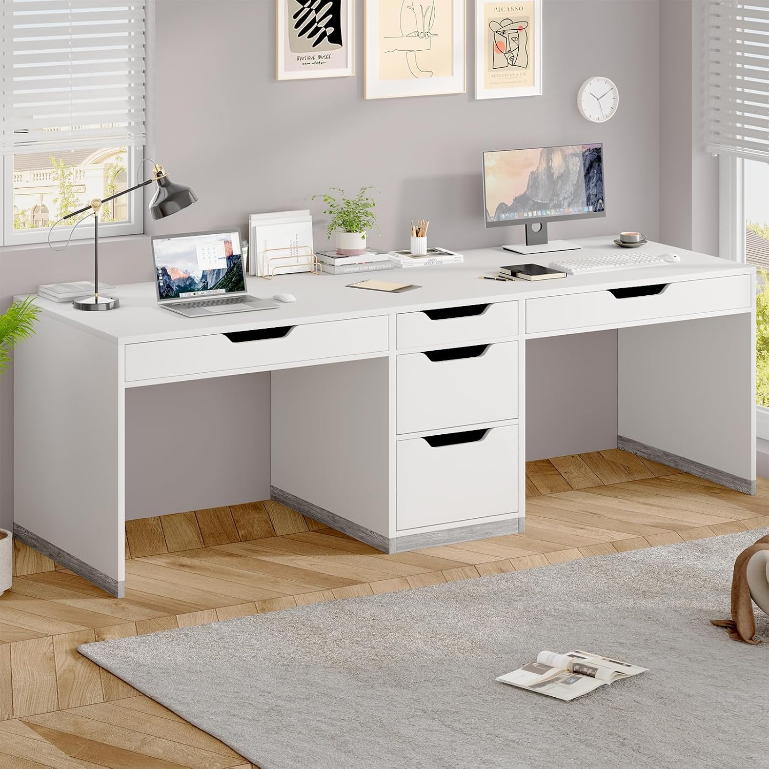 Home Office With Two Desks - 78
