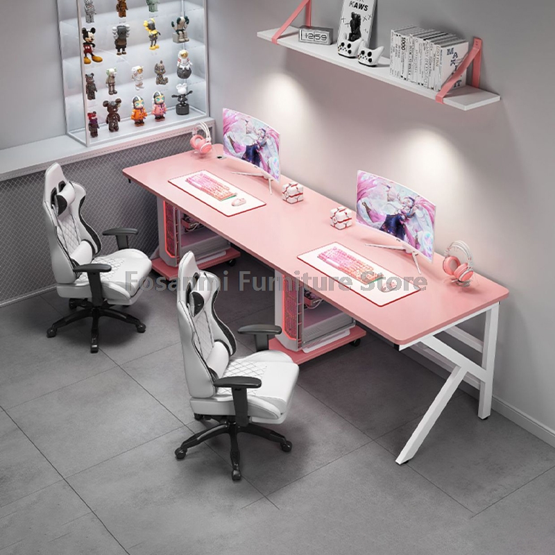 Large 2-Person Gamer PC Desk w - Home Office With Two Desks recension och pris