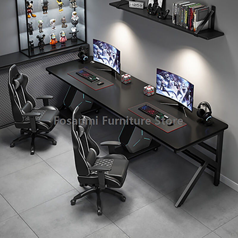 Large 2-Person Gamer PC Desk w - Home Office With Two Desks recension och pris