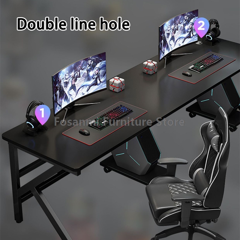 Large 2-Person Gamer PC Desk w - Home Office With Two Desks recension och pris