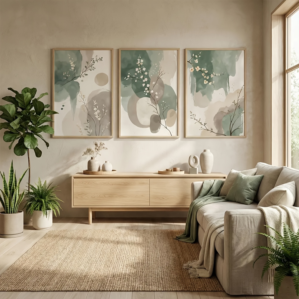 3pcs Japanese-Style Plant Canv - Home Office Inspiration recension och pris