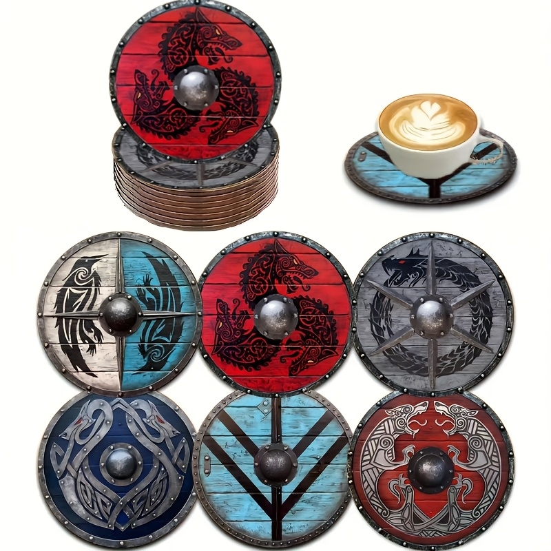 2D Flat, 6 Pcs Wooden Coasters - Home Office Jobs recension och pris