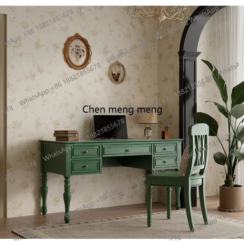 E136  Vintage Style Two-in-One - Home Office With Two Desks recension och pris