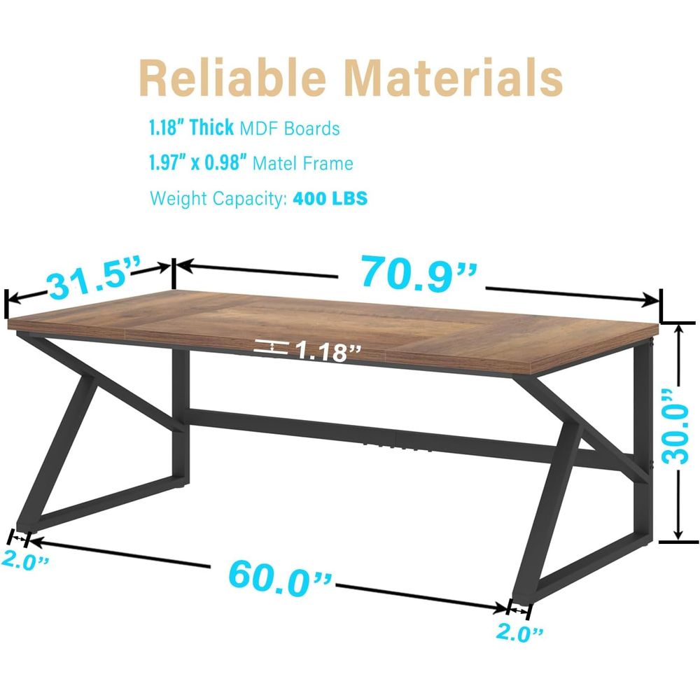 70 Extra Long Double Desk for  - Home Office With Two Desks recension och pris