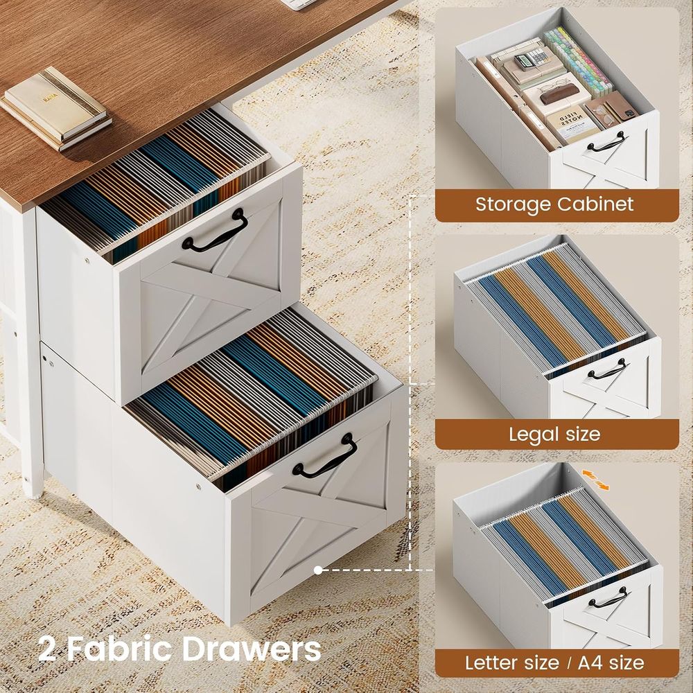 L Shaped Desk with Hutch, Reve - Home Office With Two Desks recension och pris