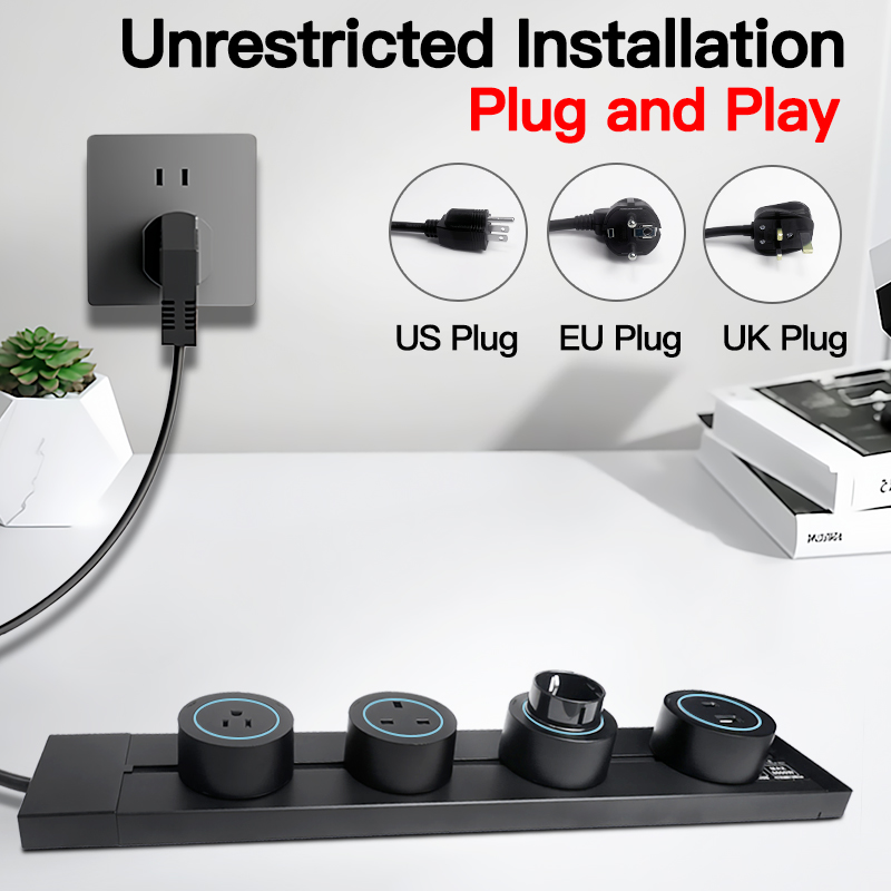 Grey Black Wall Power Track So - Home Office Of Uk recension och pris