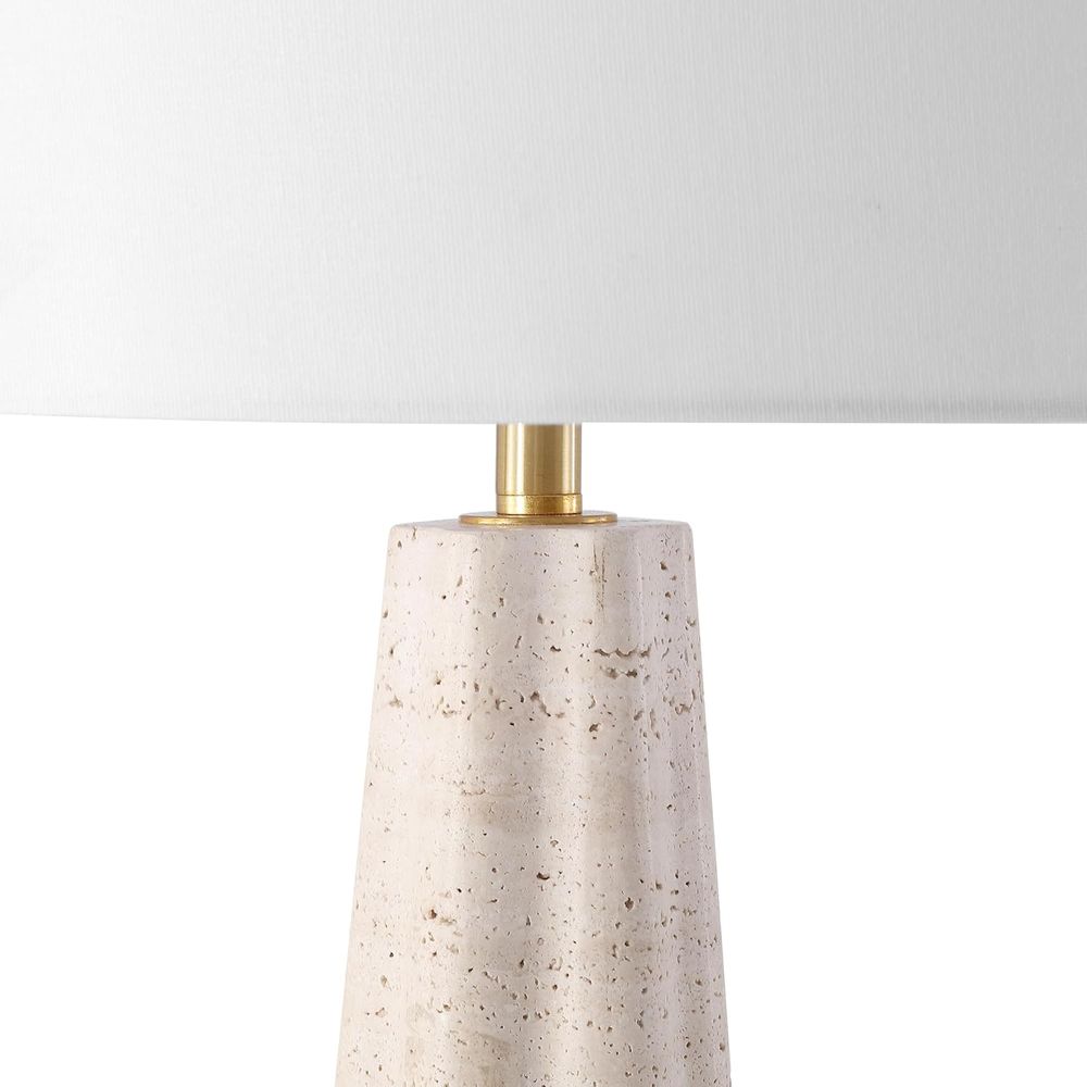 25-inch Travertine/White Table - Home Office Lamp recension och pris