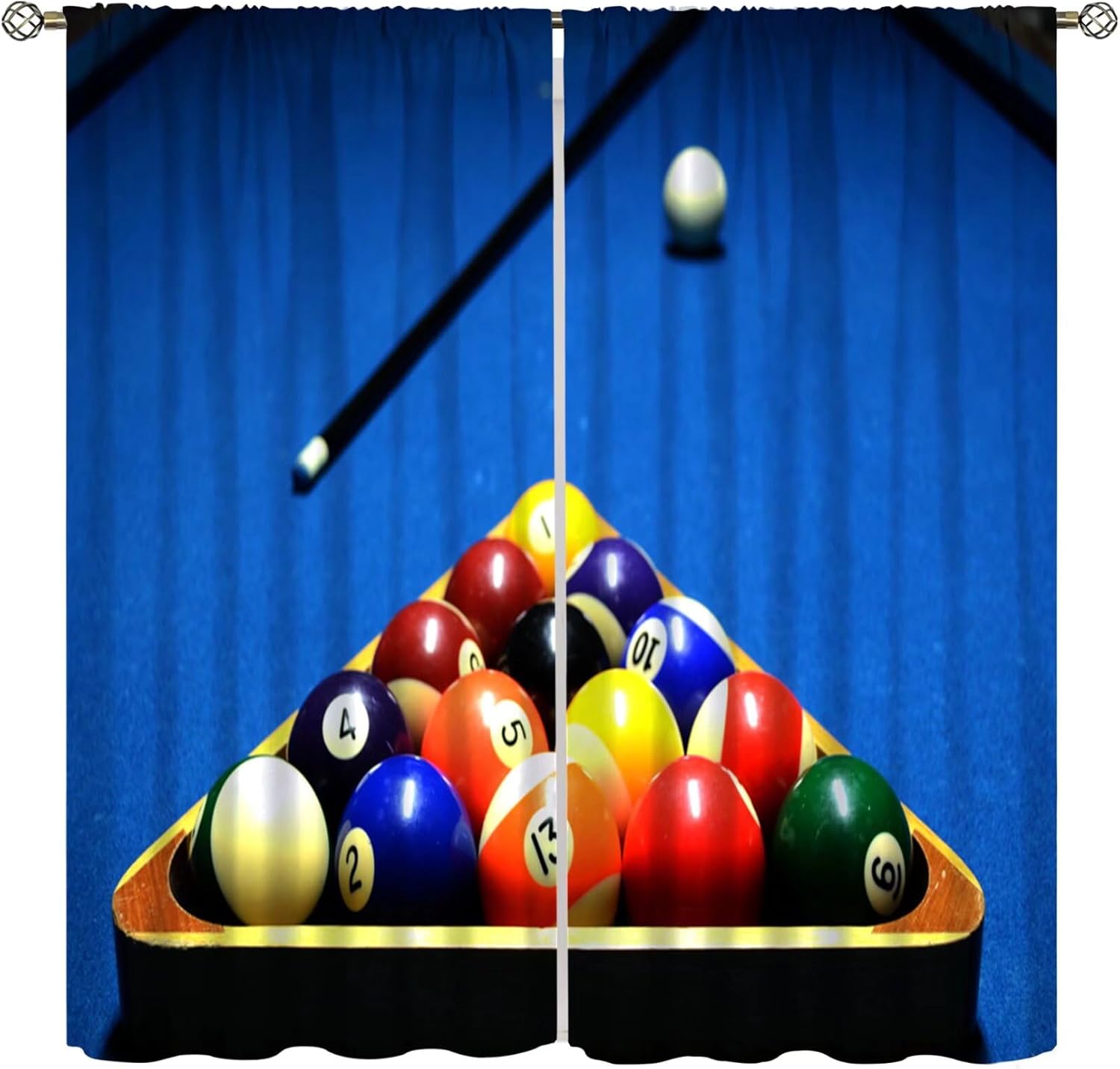 Billiard Sports Curtains, High - Home Office With View recension och pris