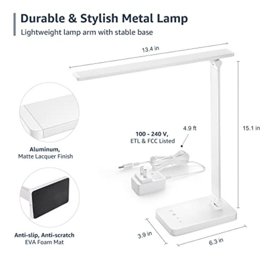 LED Desk Lamp, Metal Desk Ligh - Home Office Lamp recension och pris