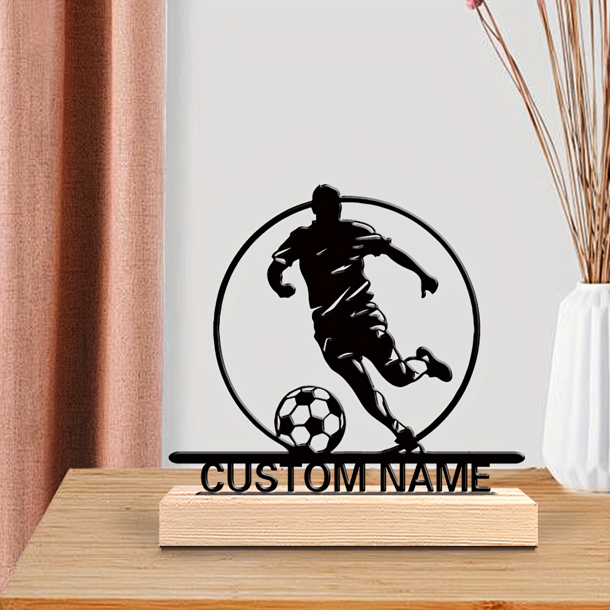 Custom Soccer Player Metal Sta - Home Office Jobs recension och pris