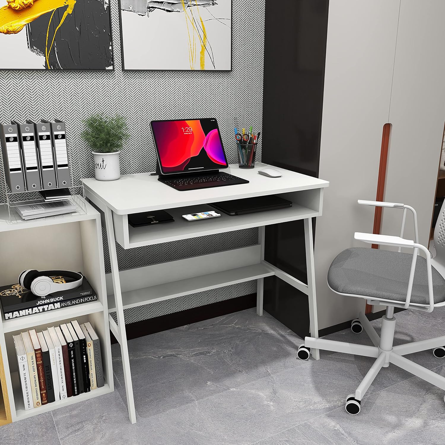 ！@Combohome Home Furniture Off - Home Office With Two Desks recension och pris