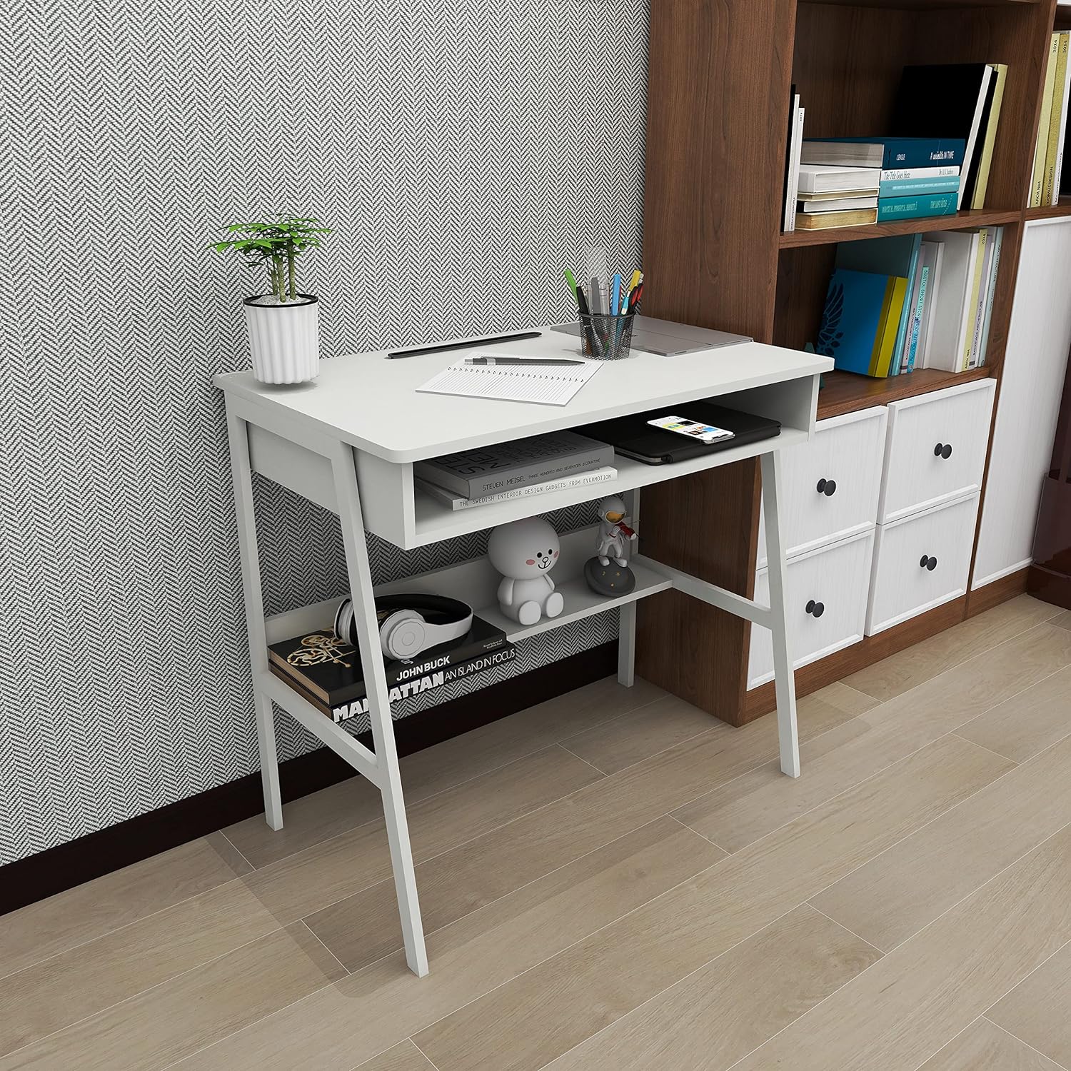 ！@Combohome Home Furniture Off - Home Office With Two Desks recension och pris