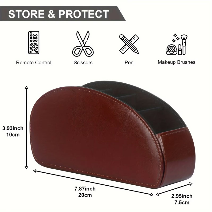 1Pc 5 Grid PU Leather Desktop  - Home Office Jobs recension och pris