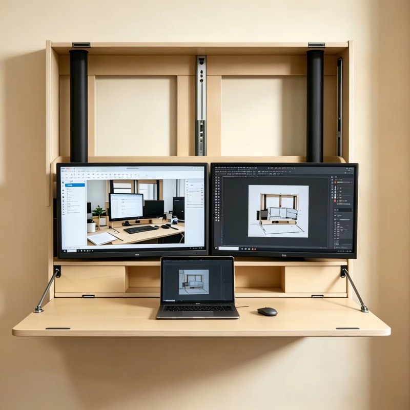 Space Saving Home Workstation  - Home Office With Two Desks recension och pris