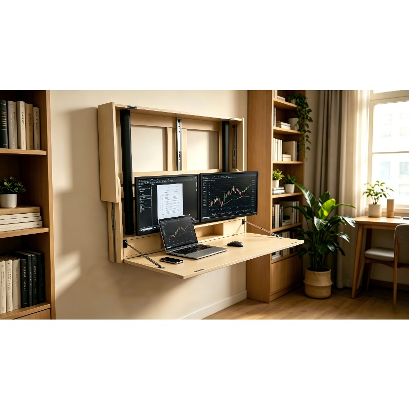 Space Saving Home Workstation  - Home Office With Two Desks recension och pris