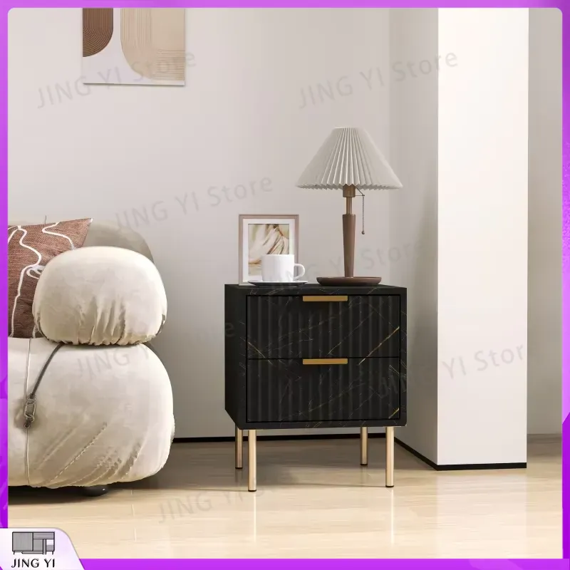 Elegant Two-Drawer Bedside Tab - Home Office With Two Desks recension och pris