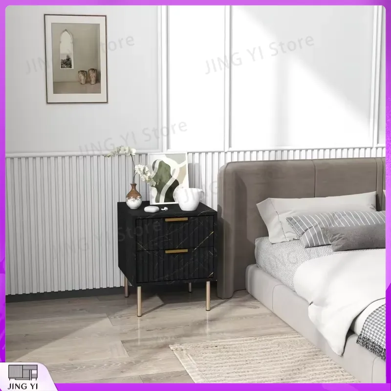 Elegant Two-Drawer Bedside Tab - Home Office With Two Desks recension och pris