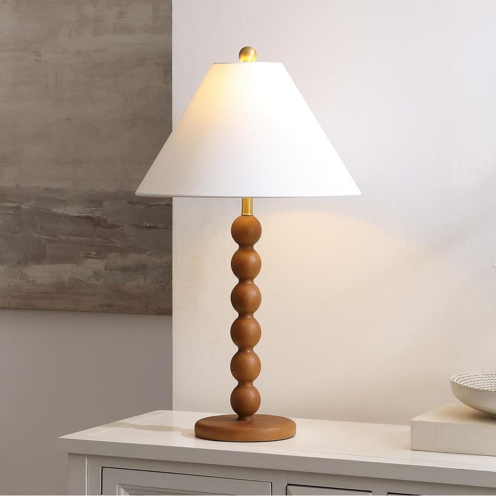 Natural Brown Resin Stacked Ba - Home Office Lamp recension och pris