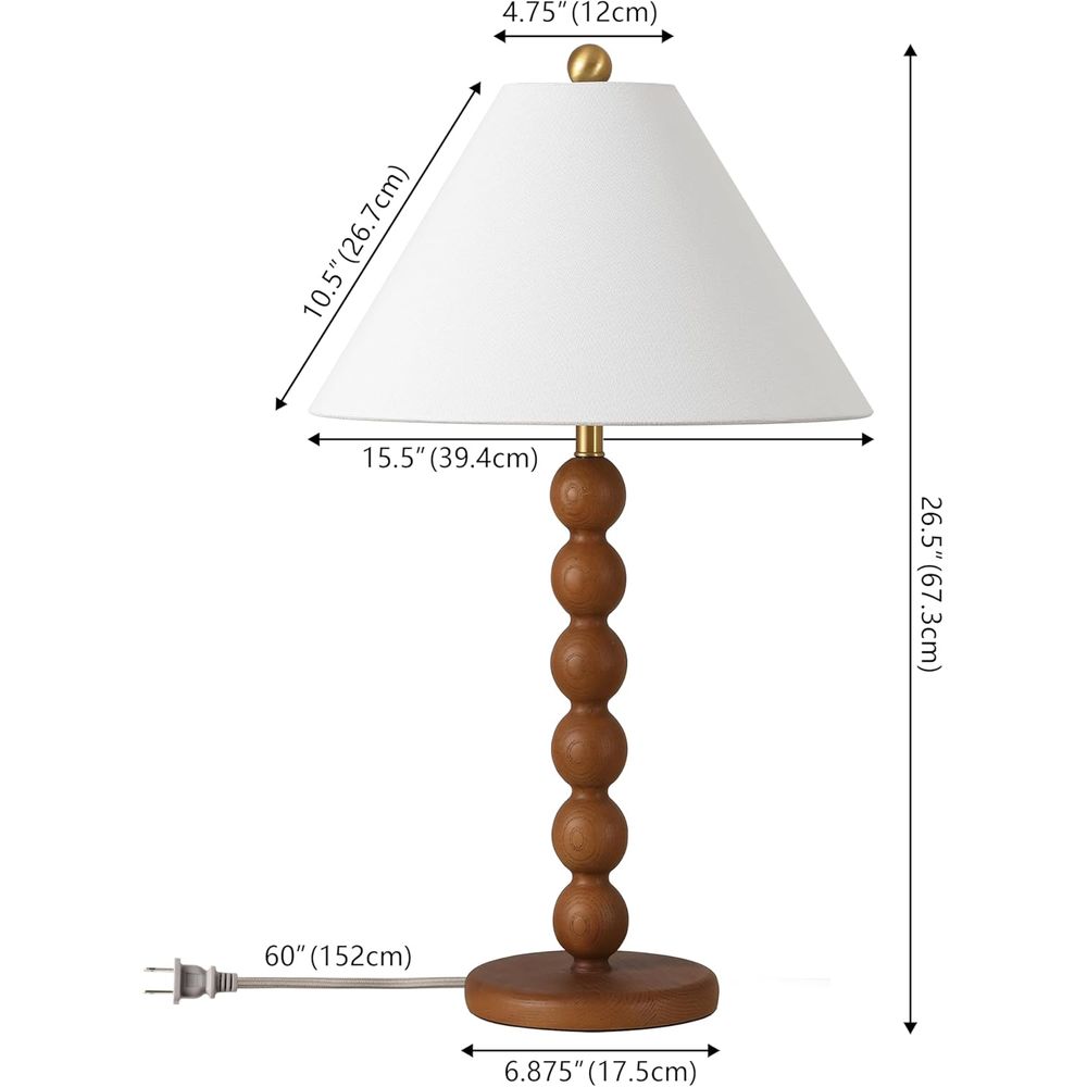 Natural Brown Resin Stacked Ba - Home Office Lamp recension och pris