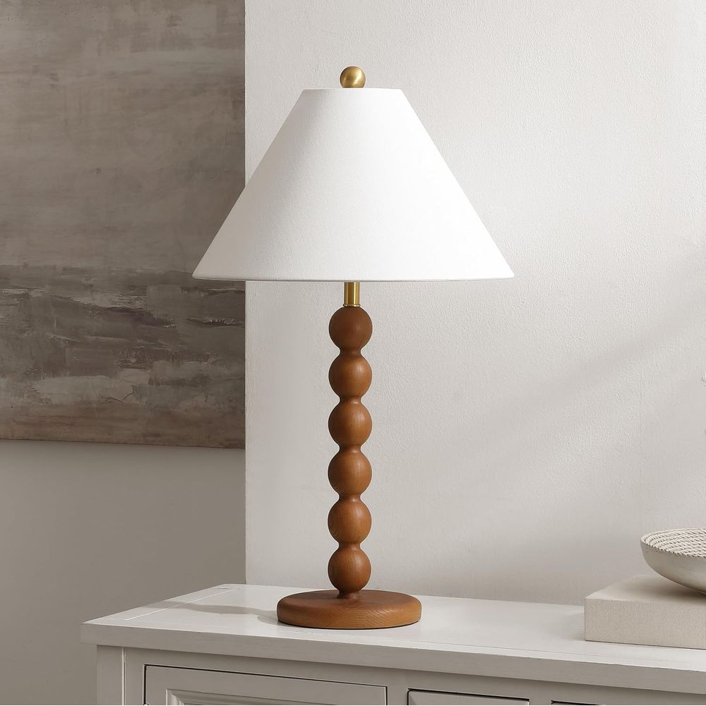 Natural Brown Resin Stacked Ba - Home Office Lamp recension och pris
