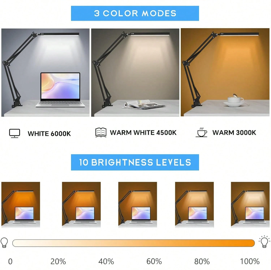LED Desk Lamp For Home,Reading - Home Office Lamp recension och pris