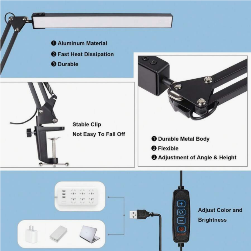 LED Desk Lamp For Home,Reading - Home Office Lamp recension och pris