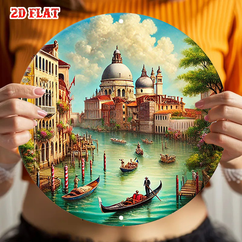 2D Flat, Venice Scene Round,Go - Home Office With View recension och pris