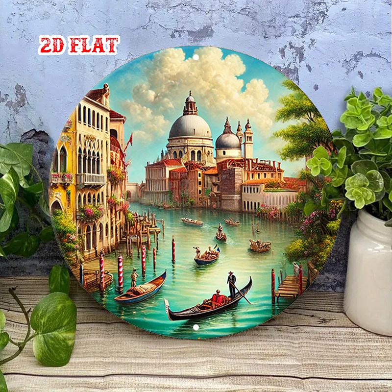 2D Flat, Venice Scene Round,Go - Home Office With View recension och pris