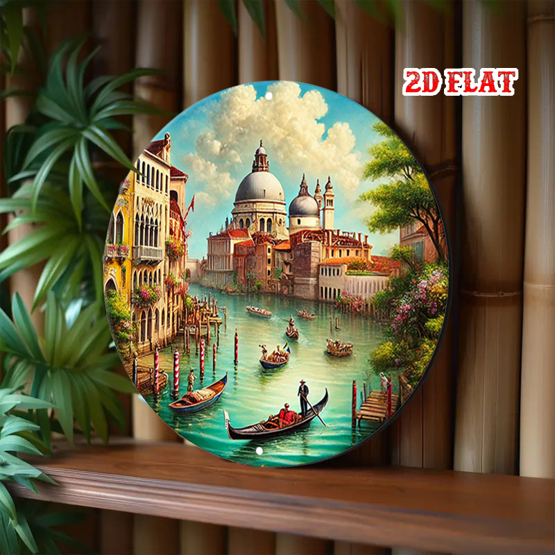 2D Flat, Venice Scene Round,Go - Home Office With View recension och pris