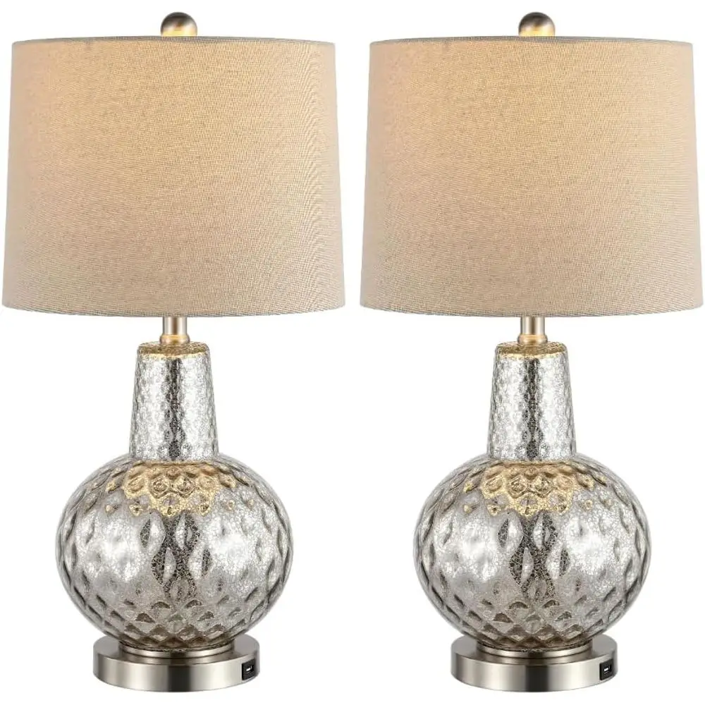 24-inch Silver/Ivory Shade LED - Home Office Lamp recension och pris